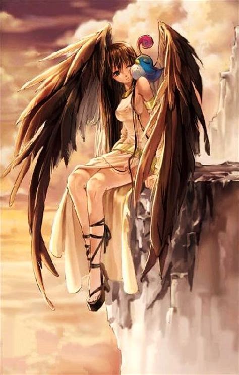 Angel With Brown Wings Anime Angels And Demons