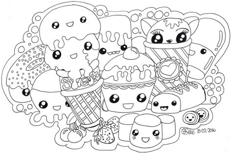 food kawaii coloring pages   print