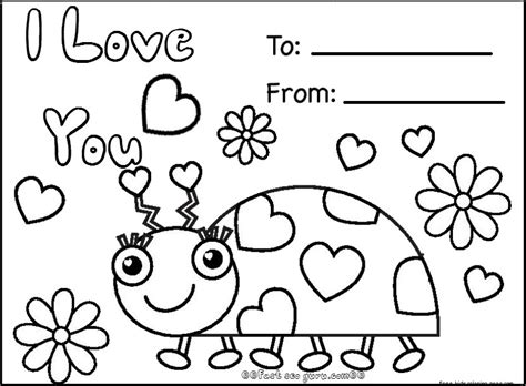 coloring valentines day cards printable