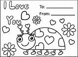 Cards Valentines Happy Coloring Printable Kids Valentine Pages Print Card Printables sketch template