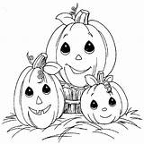 Pumpkin Coloring Pages Easy Halloween Pumpkins Printable Color Getcolorings sketch template