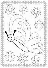Trace Kids Pages Color Fine Motor Activities Skills Tracing Worksheets Spring Butterflies Kindergarten Preschool Pre Work Coloring Grade Printable Sheets sketch template