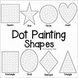 Dot Painting Shapes Preschool Worksheets Printable Printables Bingo Fun Kids Marker Activities Markers Motor Fine Theresourcefulmama Shape Dots Toddlers Templates sketch template