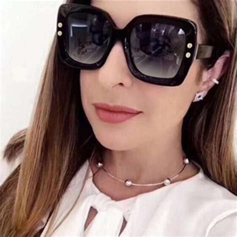 2018 luxury italy oversized square sunglasses women retro brand