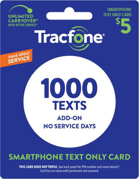 Tracfone Smartphone Only Plan 1 000 Add On Text Only Ebay