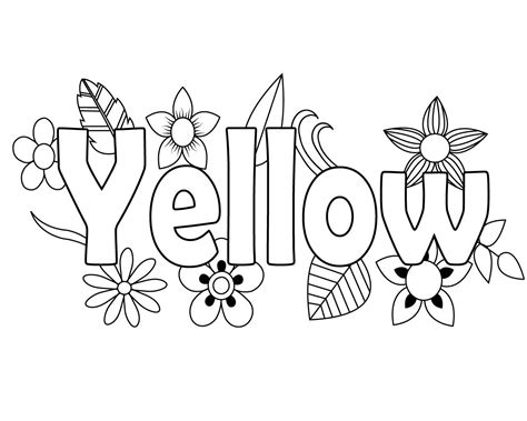 yellow coloring sheet  toddlers brandon russells coloring pages