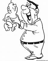 Coloring Pages Dad Baby Clipart Father Fathers Gif Holding Cliparts Book Comic Dragon Index Print Coloringtop Favorites Add sketch template