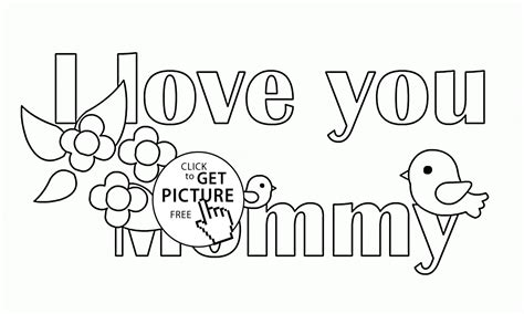 love  mommy coloring page  kids coloring pages printables