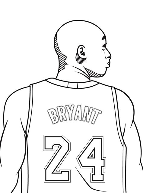 coloring pages  kobe bryant  picture   find  sports