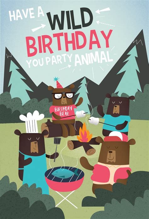 party animals funny birthday card birthday humor funny birthday