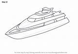 Yacht Draw Drawing Step Drawings Boats Ships Paintingvalley sketch template