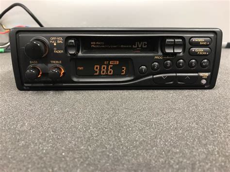 jvc  classic vintage radio cassette player model ks  complete black jt audio