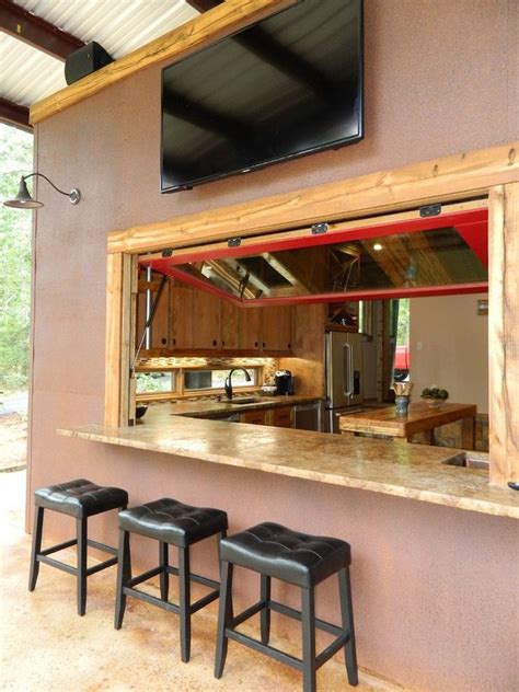 kitchen pass  bar patio rustic  hydraulic window infosofacom outdoor kitchen