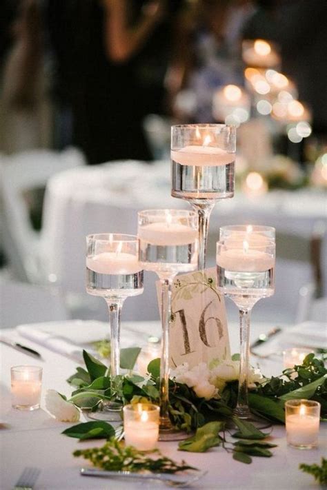 gorgeous wedding centerpieces  flowers weddinginclude floating candle centerpieces