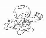 Toadette Coloring Mario Pages Toad Printable Getdrawings Getcolorings Comments Random sketch template