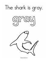 Gray Coloring Shark Things Grey Noodle Twistynoodle Print sketch template