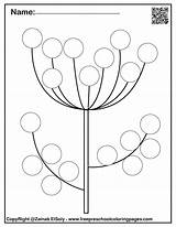 Coloring Pages Dot Marker Spring Do Printables Set Flower Markers Printable Preschool Comments Kids Butterfly sketch template