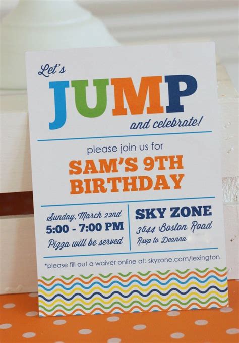 urban air birthday party invitations tova schmid