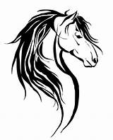 Horse Tribal Cliparts Library Clipart Head Tattoos sketch template