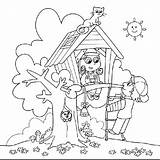 Magic Coloring Tree House Pages Popular Colouring sketch template
