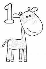 Cijfer Giraffe Kleurplaten Flashcard Numerais Thelearningsite Cijfers Teenagers Topkleurplaat Coloringhome Everfreecoloring Educar sketch template