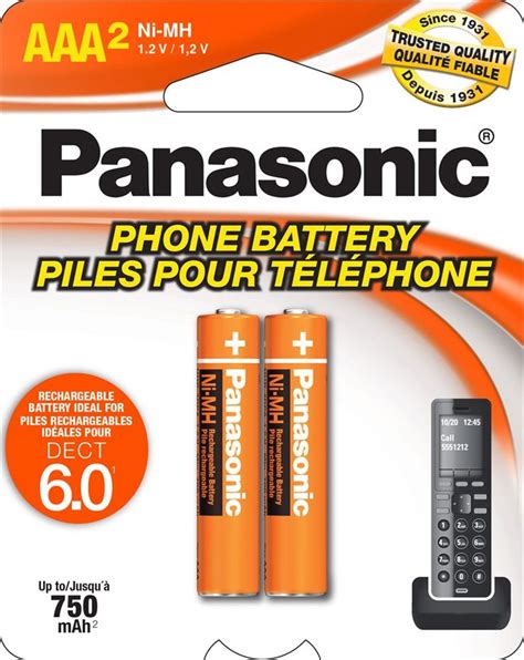 panasonic genuine aaa nimh rechargeable batteries  dect cordless