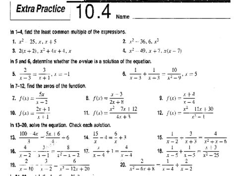 solving radical equations worksheet answer key algebra  worksheet