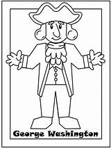 Coloring Pages Kids George Washington Color President Presidents Pintables sketch template