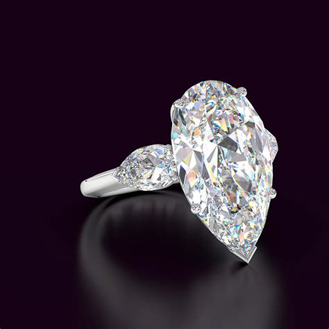 carat pear shape diamond  stone engagement ring