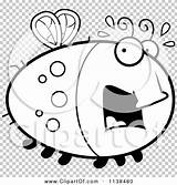 Chubby Scared Outlined Fly Coloring Clipart Cartoon Vector Thoman Cory sketch template