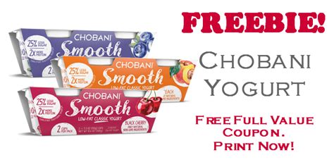 chobani greek yogurt full  coupon freebie bin chobani