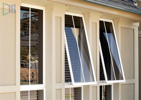 double glazed aluminium awning windows anti theft air proof  commercial aluminum awnings