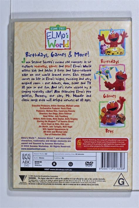 sesame street elmos world birthday games dvd  tracked ebay
