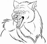 Werewolf Loup Garou Lineart Werwolf Personnages Colorier Demonic Lintufriikki Coloriages Ko sketch template