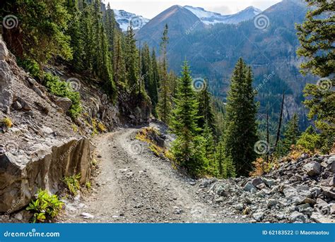 rugged high mountain road stock photo image  historic