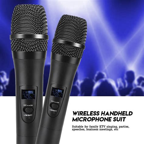 wireless bluetooth karaoke microphone vhf uhf handheld mic systemreceiver ktv ebay