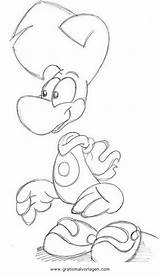 Rayman Trickfilmfiguren Comic Malvorlage Gratismalvorlagen sketch template