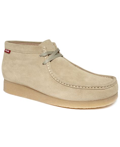 lyst clarks stinson  top wallabee boots  natural  men