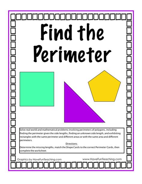 finding  perimeter activity  fun teaching