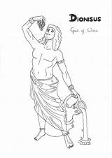 Mythology Dionysus Gods Greci Zeus Goddesses Antica Mitologia Greca Eros Poseidone Dess Hermes sketch template