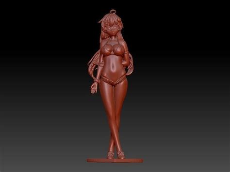 printable sexy anime girl 3d model 3d printable cgtrader