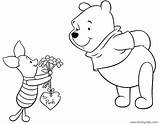Coloring Pages Valentines Disney Pooh Piglet Valentine Winnie Disneyclips Kids Pdf Funstuff sketch template