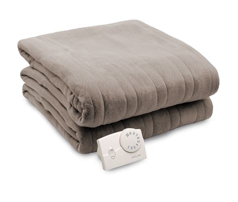 biddeford blankets comfort knit fleece heated electric blanket twin taupe walmartcom