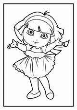 Dora Printable Coloring Pages Getdrawings sketch template