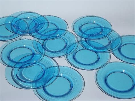 Vintage Coloured Glass Plates Glass Designs