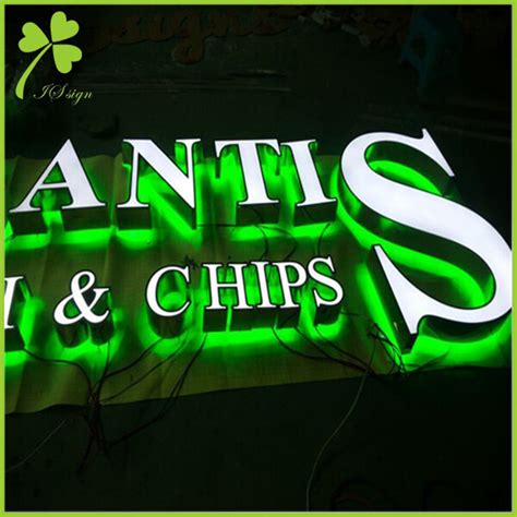 outdoor illuminated sign exterior lighted signs maker  led sign