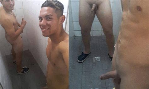 straight footballer comparing their dicks in the shower spycamfromguys hidden cams spying on men