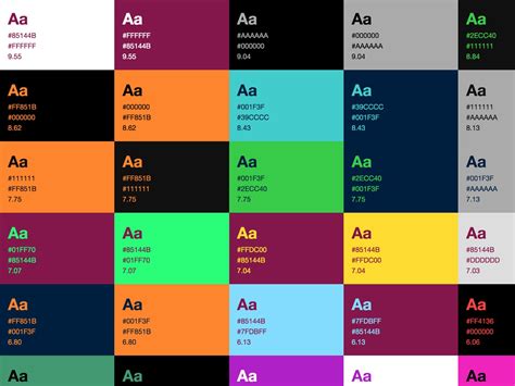background  text color combinations myweb