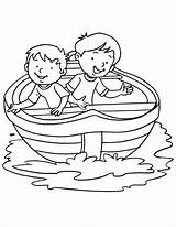 Boat Coloring Boy Pages Fishing Two Printable Kids Getcolorings Getdrawings sketch template