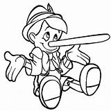 Pinocchio Coloriage Lies Mentira Verdad Liar Coloriages Mentir Engaño Pinokio Colorier Aguila sketch template